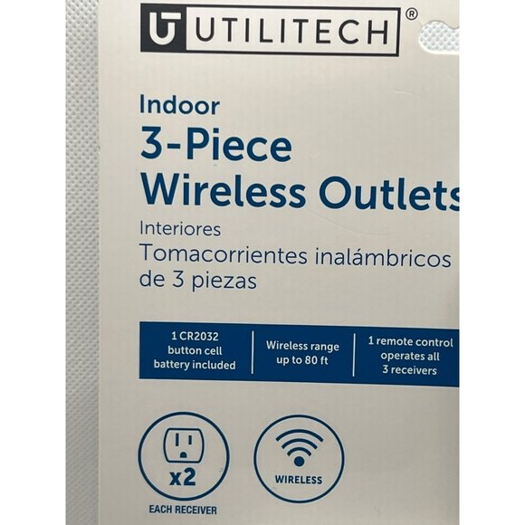 Utilitech INDOOR 3-PIECE WIRELESS OUTLETS  WITH REMOTE - Picture 2 of 5
